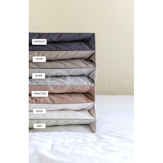 Satin fitted sheets (DARK ECRU)